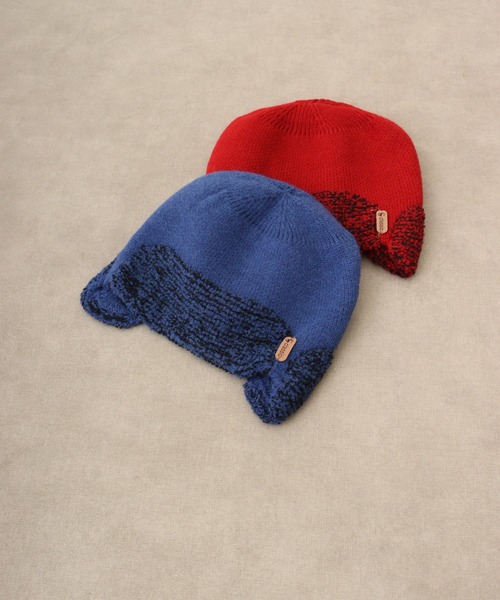 FUNALIVE（ファンアライブ）の「JON ニット帽子　耳当て（ニットキャップ/ビーニー・メンズ・ブルー/ホワイト/ブラック/ネイビー/レッド/グレー/ブラウン・FREE）」の6枚目の写真