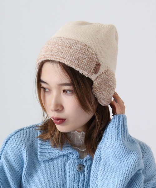 FUNALIVE（ファンアライブ）の「JON ニット帽子　耳当て（ニットキャップ/ビーニー・メンズ・ブルー/ホワイト/ブラック/ネイビー/レッド/グレー/ブラウン・FREE）」の22枚目の写真