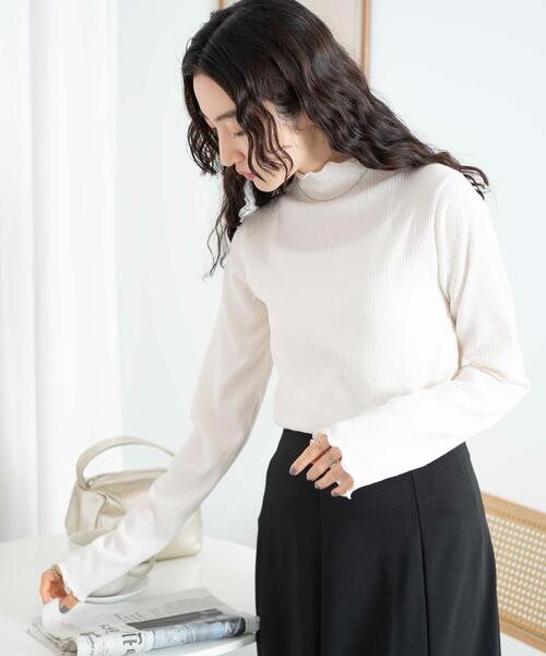 WEGO(ウィゴー)の「WEGO/カラーメロウロンT(Tシャツ/カットソー・レディース・ブラック/ホワイト/サックスブルー・FREE)」の2枚目の写真