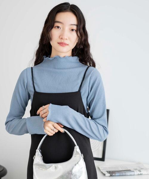 WEGO(ウィゴー)の「WEGO/カラーメロウロンT(Tシャツ/カットソー・レディース・ブラック/ホワイト/サックスブルー・FREE)」の11枚目の写真