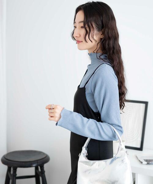 WEGO(ウィゴー)の「WEGO/カラーメロウロンT(Tシャツ/カットソー・レディース・ブラック/ホワイト/サックスブルー・FREE)」の12枚目の写真