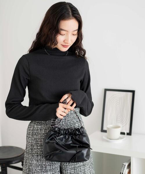 WEGO(ウィゴー)の「WEGO/カラーメロウロンT(Tシャツ/カットソー・レディース・ブラック/ホワイト/サックスブルー・FREE)」の9枚目の写真