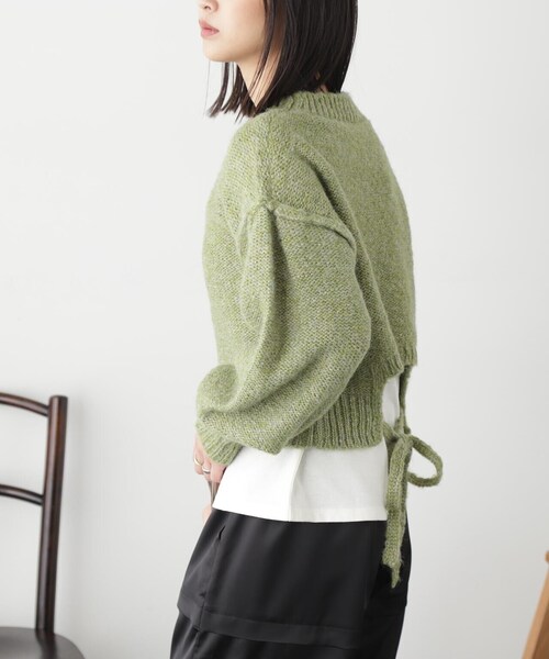 FREE'S MART（フリーズマート）の「◇バックリボンバックリボンショート丈ニット（ニット/セーター・レディース・グリーン/ブルー/ピンク/グレー・FREE）」の18枚目の写真