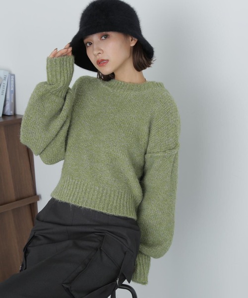 FREE'S MART（フリーズマート）の「◇バックリボンバックリボンショート丈ニット（ニット/セーター・レディース・グリーン/ブルー/ピンク/グレー・FREE）」の19枚目の写真