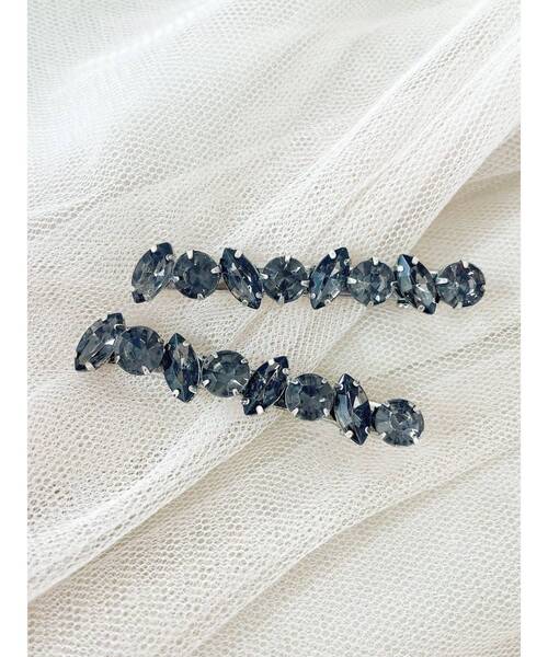 EATME（イートミー）の「ビジューヘアクリップSET（バレッタ/ヘアクリップ・レディース・ブラック・FREE）」の3枚目の写真