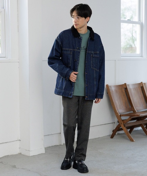 LAKOLE（ラコレ）の「デニム裏ボアジャケット / 970379（デニムジャケット・メンズ・ネイビー/ブラック・MEDIUM/X-LARGE/LARGE）」の4枚目の写真