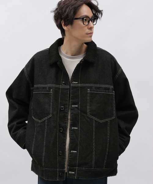 LAKOLE（ラコレ）の「デニム裏ボアジャケット / 970379（デニムジャケット・メンズ・ネイビー/ブラック・MEDIUM/X-LARGE/LARGE）」の6枚目の写真