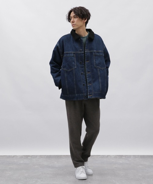 LAKOLE（ラコレ）の「デニム裏ボアジャケット / 970379（デニムジャケット・メンズ・ネイビー/ブラック・MEDIUM/X-LARGE/LARGE）」の8枚目の写真