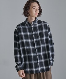 【Revo.】オンブレチェックロングスリーブシャツ