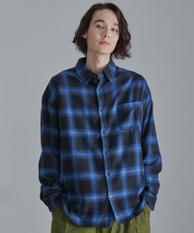 【Revo.】オンブレチェックロングスリーブシャツ