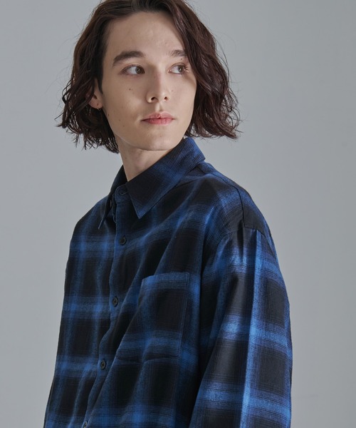 Revo. オンブレチェック ロングスリーブ シャツ（シャツ