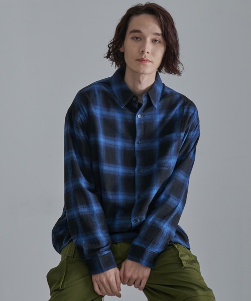 定価29700円 SUGARHILL リボンシャツ オンブレチェックロング 定価29700円 SUGARHILL リボンシャツ オンブレチェックロング