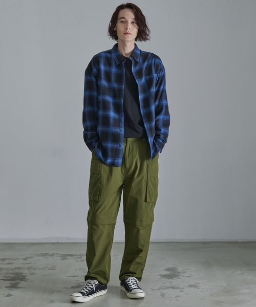 Revo.(レボ)の「【Revo.】オンブレチェックロングスリーブシャツ(シャツ/ブラウス・メンズ・ブルー/ブラウン/ホワイト・L/M)」の11枚目の写真