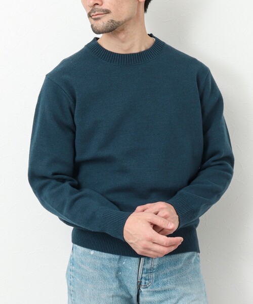 NOLLEY'S goodman(ノーリーズグッドマン)の「《ビジカジ対応》ラムウール プルオーバー クルーネックニット(ニット/セーター・メンズ・ネイビー/オフホワイト/グレイッシュブルー/ピンク系その他・M/L/S)」の7枚目の写真