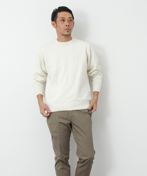 NOLLEY'S goodman(ノーリーズグッドマン)の「《ビジカジ対応》ラムウール プルオーバー クルーネックニット(ニット/セーター・メンズ・ネイビー/オフホワイト/グレイッシュブルー/ピンク系その他・M/L/S)」の20枚目の写真