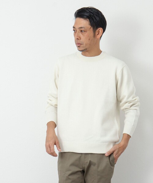 NOLLEY'S goodman(ノーリーズグッドマン)の「《ビジカジ対応》ラムウール プルオーバー クルーネックニット(ニット/セーター・メンズ・ネイビー/オフホワイト/グレイッシュブルー/ピンク系その他・M/L/S)」の14枚目の写真