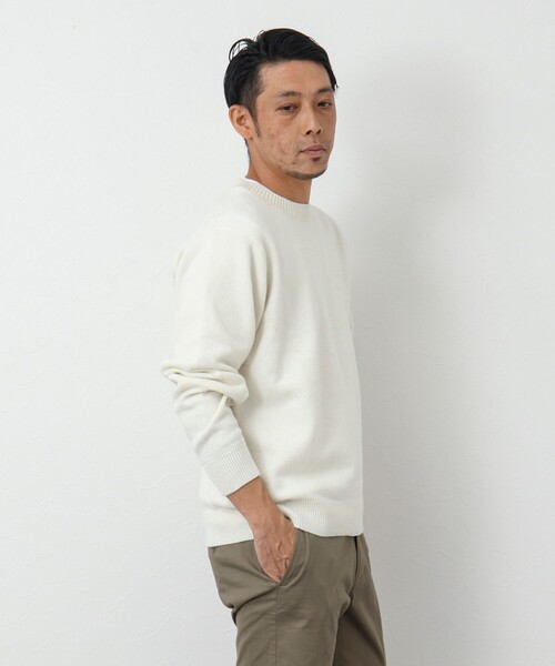 NOLLEY'S goodman(ノーリーズグッドマン)の「《ビジカジ対応》ラムウール プルオーバー クルーネックニット(ニット/セーター・メンズ・ネイビー/オフホワイト/グレイッシュブルー/ピンク系その他・M/L/S)」の12枚目の写真