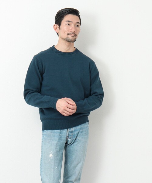 NOLLEY'S goodman(ノーリーズグッドマン)の「《ビジカジ対応》ラムウール プルオーバー クルーネックニット(ニット/セーター・メンズ・ネイビー/オフホワイト/グレイッシュブルー/ピンク系その他・M/L/S)」の18枚目の写真