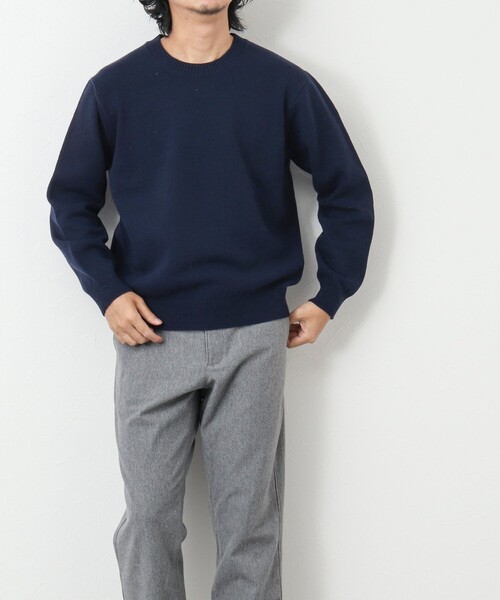 NOLLEY'S goodman(ノーリーズグッドマン)の「《ビジカジ対応》ラムウール プルオーバー クルーネックニット(ニット/セーター・メンズ・ネイビー/オフホワイト/グレイッシュブルー/ピンク系その他・M/L/S)」の22枚目の写真