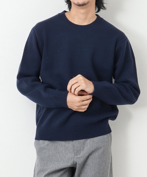 NOLLEY'S goodman(ノーリーズグッドマン)の「《ビジカジ対応》ラムウール プルオーバー クルーネックニット(ニット/セーター・メンズ・ネイビー/オフホワイト/グレイッシュブルー/ピンク系その他・M/L/S)」の16枚目の写真