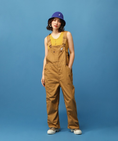 KANGOL（カンゴール）の「【KANGOL:カンゴール】KANGOL OVERALL/オーバーオール・つなぎ（サロペット/オーバーオール・メンズ・ネイビー/サックスブルー/アイボリー/ブラウン・SMALL/MEDIUM）」の3枚目の写真
