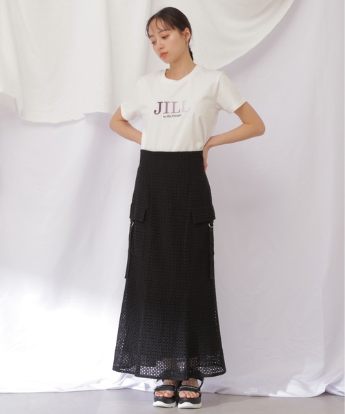 JILL by JILL STUART（ジルバイジルスチュアート）の「◇JBオーガニック刺繍ロゴＴシャツ（Tシャツ/カットソー・レディース・ブラック/ホワイト系その他3/オレンジ/オフホワイト/ホワイト系その他/ダークパープル/ライトピンク/ホワイト/ピンク系その他/シルバー系その他・FREE）」の16枚目の写真