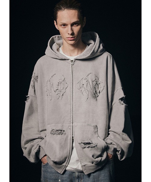 NOT4NERD（ノットフォーナード）の「【UNISEX】NOT4NERD／ワイルドフードジップ  2109384（パーカー・レディース・チャコール/グレー・MEDIUM/LARGE）」の14枚目の写真