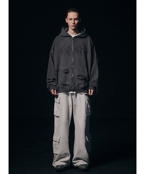 NOT4NERD（ノットフォーナード）の「【UNISEX】NOT4NERD／ワイルドフードジップ  2109384（パーカー・レディース・チャコール/グレー・MEDIUM/LARGE）」の19枚目の写真