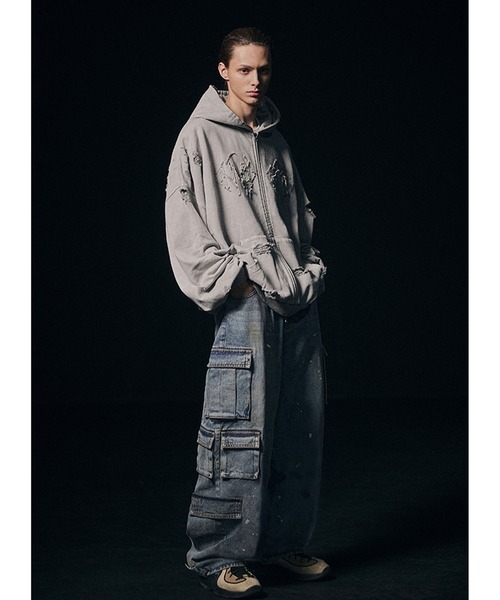 NOT4NERD（ノットフォーナード）の「【UNISEX】NOT4NERD／ワイルドフードジップ  2109384（パーカー・レディース・チャコール/グレー・MEDIUM/LARGE）」の10枚目の写真