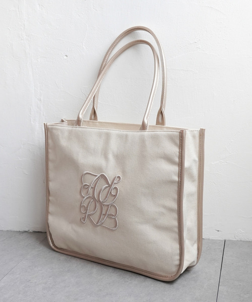 VENCEEXCHANGE（ヴァンスエクスチェンジ）の「メイルトートバッグ（トートバッグ・レディース・ブラック/オフホワイト/ゴールド・FREE）」の3枚目の写真