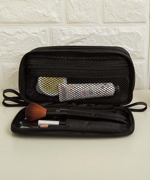 Miniministore（ミニミニストア）の「コスメポーチ レディース 化粧ポーチ（ポーチ・レディース・ブラック/フューシャピンク・FREE）」の4枚目の写真