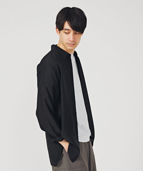 EDIFICE（エディフィス）の「エアークロス フレンチレギュラーカラー シアーシャツ（シャツ/ブラウス・メンズ・ブラック/サックスブルー/グリーン/ピンク/ベージュ/イエロー・SMALL/MEDIUM/LARGE）」の17枚目の写真