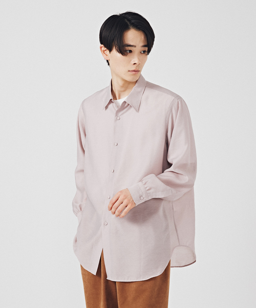 EDIFICE（エディフィス）の「エアークロス フレンチレギュラーカラー シアーシャツ（シャツ/ブラウス・メンズ・ブラック/サックスブルー/グリーン/ピンク/ベージュ/イエロー・SMALL/MEDIUM/LARGE）」の19枚目の写真