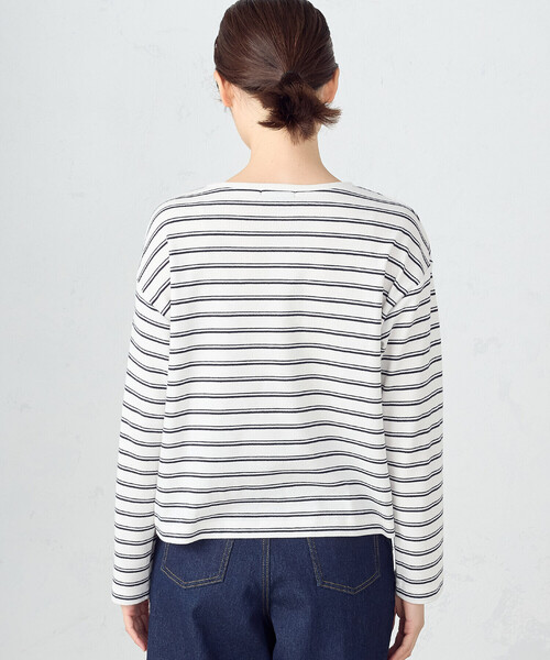 COMME CA ISM(コムサイズム)の「マルチボーダー ロングTシャツ(Tシャツ/カットソー・レディース・ホワイト×ネイビー/ネイビー×ホワイト・MEDIUM/LARGE)」の13枚目の写真
