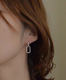 2way 2連フープメタルピアス / ニッケルフリー
