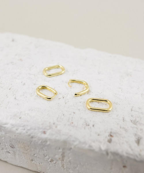 styiro(スタイロ)の「2way 2連フープメタルピアス / ニッケルフリー(ピアス(両耳用)・レディース・シルバー/ゴールド/シルバー×ゴールド・FREE)」の9枚目の写真