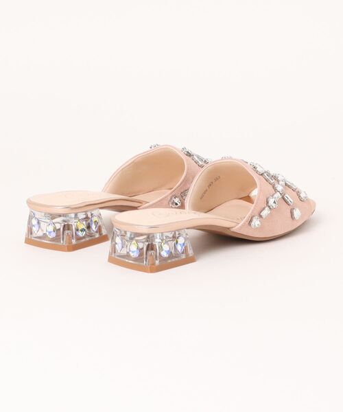 Bridget Birkin(ブリジットバーキン)の「【Bridget Birkin】ハートビジュークロスミュール(542304)(サンダル・レディース・ベージュ/ライトブルー/ピンク・22.5/24.5/24/23.5/23)」の4枚目の写真