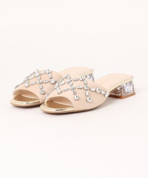 Bridget Birkin(ブリジットバーキン)の「【Bridget Birkin】ハートビジュークロスミュール(542304)(サンダル・レディース・ベージュ/ライトブルー/ピンク・22.5/24.5/24/23.5/23)」の7枚目の写真