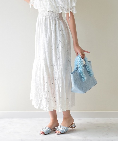 Bridget Birkin(ブリジットバーキン)の「【Bridget Birkin】ハートビジュークロスミュール(542304)(サンダル・レディース・ベージュ/ライトブルー/ピンク・22.5/24.5/24/23.5/23)」の11枚目の写真