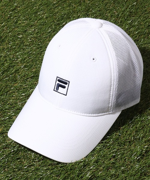 FILA(フィラ)の「【FILA/フィラ】リプリーブ×メッシュ ミニロゴキャップ(キャップ・メンズ・ネイビー/ブラック/ホワイト・FREE)」の2枚目の写真