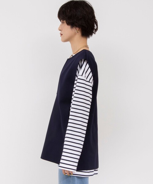 Rie Miller（リエミラー）の「《手洗い可能》スキッパーニットジレ（ベスト・レディース・ネイビー/ブラック/アイボリー・38）」の12枚目の写真