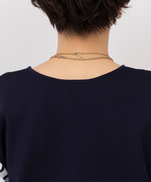 Rie Miller（リエミラー）の「《手洗い可能》スキッパーニットジレ（ベスト・レディース・ネイビー/ブラック/アイボリー・38）」の14枚目の写真