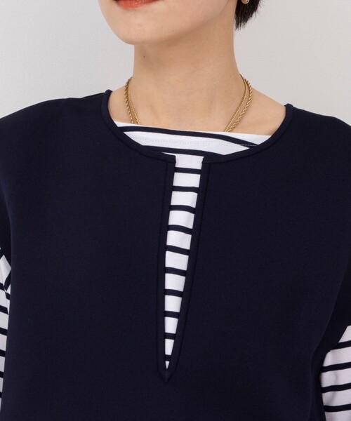 Rie Miller（リエミラー）の「《手洗い可能》スキッパーニットジレ（ベスト・レディース・ネイビー/ブラック/アイボリー・38）」の15枚目の写真