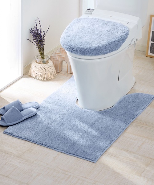 iellio（イエリオ）の「【フタカバー】ふわふわマイクロ素材のトイレマットシリーズ（バス/トイレグッズ・レディース・グレー/ホワイト/ラベンダー/ブルー/グレイッシュベージュ/チャコール・F/FREE）」の7枚目の写真