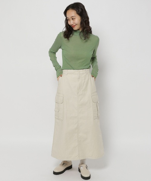 niko and...（ニコアンド）の「バックサテンミリタリースカート（スカート・レディース・カーキ/アイボリー/チャコール・MEDIUM/LARGE）」の16枚目の写真