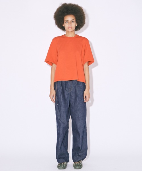 beautiful people（ビューティフルピープル）の「suvin compact jersey half sleeve T-shirt（Tシャツ/カットソー・レディース・レッド/ロイヤルブルー/オフホワイト/チャコールグレー・40/36/38）」の5枚目の写真