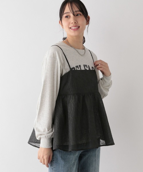 GLOBAL WORK（グローバルワーク）の「アソートキャミブラウスチュニック/102657（キャミソール・レディース・ブラック/ブルー・FREE）」の4枚目の写真