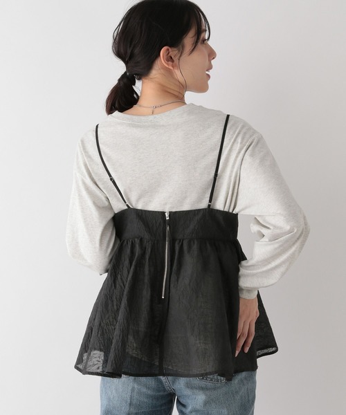 新品キャミソールL☆アンティカ好きロペピクニック好きグローバルワーク好きKOEに ROPÉ PICNIC(ロペピクニック) / サテン切替キャミソール