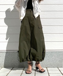 Q | ドローストリングカーゴバルーンスカート(スカート)