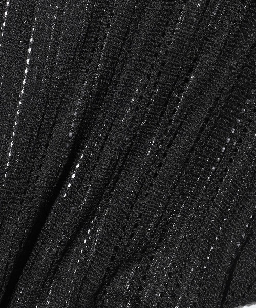 MILKFED.(ミルクフェド)の「SIDE RIBBON MESH TOP(Tシャツ/カットソー・レディース・オフホワイト/ブラック/ベージュ・ONE SIZE)」の9枚目の写真